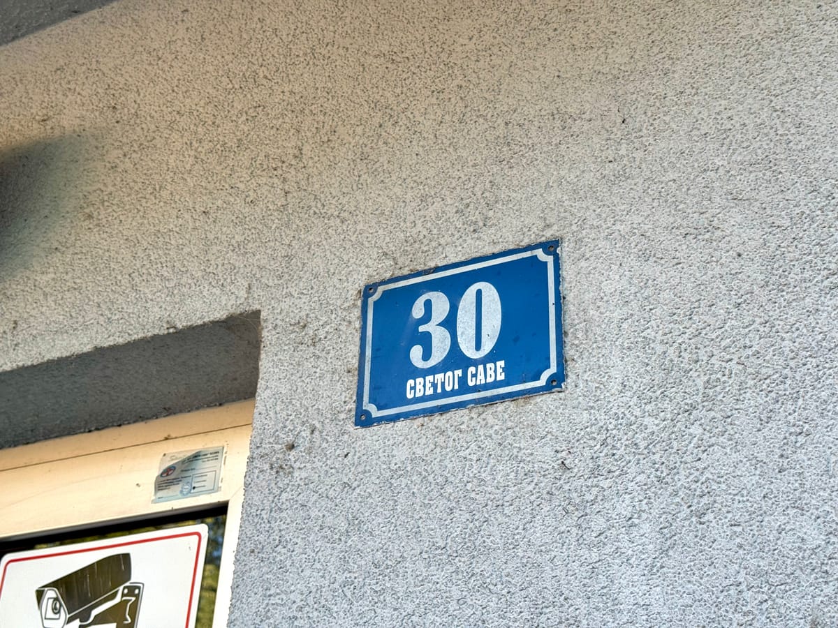 House number 30 on Svetog Save street
